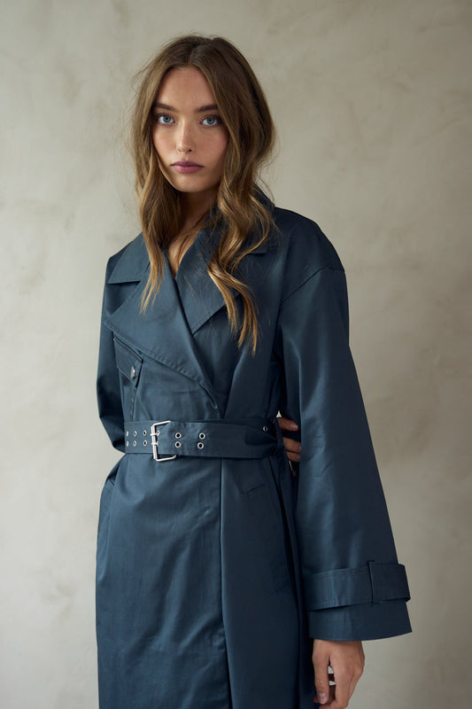 Engla Kappa Asphalt Grey – Elegant Damkappa för Vintern