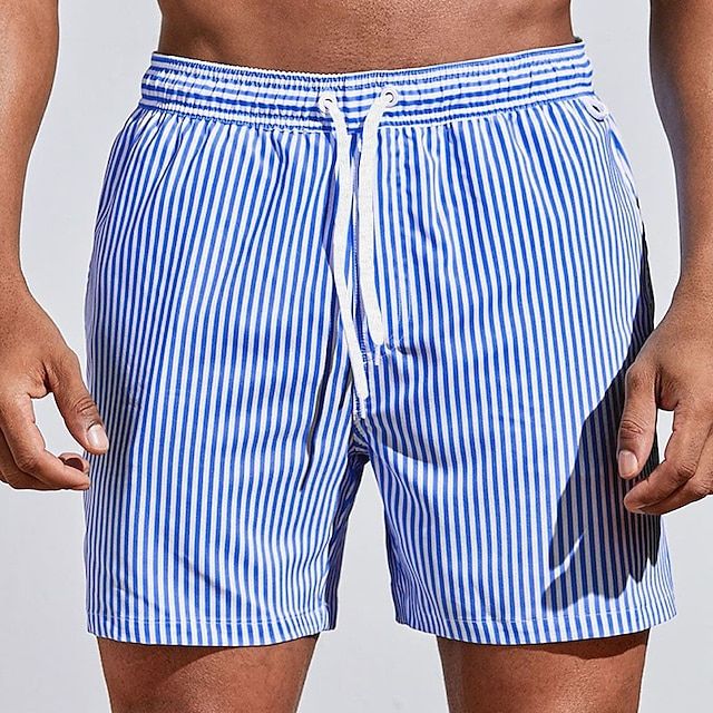 Marino | Classic Striped Cotton Swim Shorts