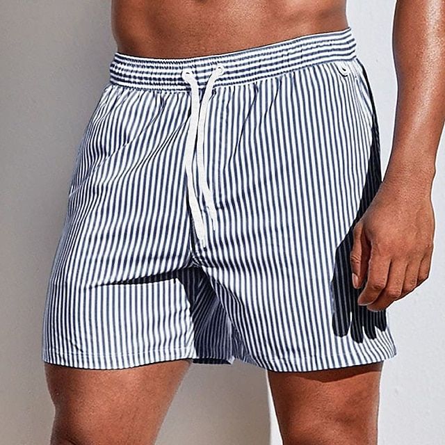 Marino | Classic Striped Cotton Swim Shorts