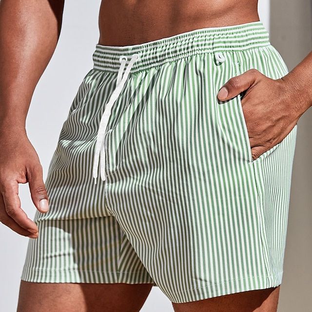 Marino | Classic Striped Cotton Swim Shorts