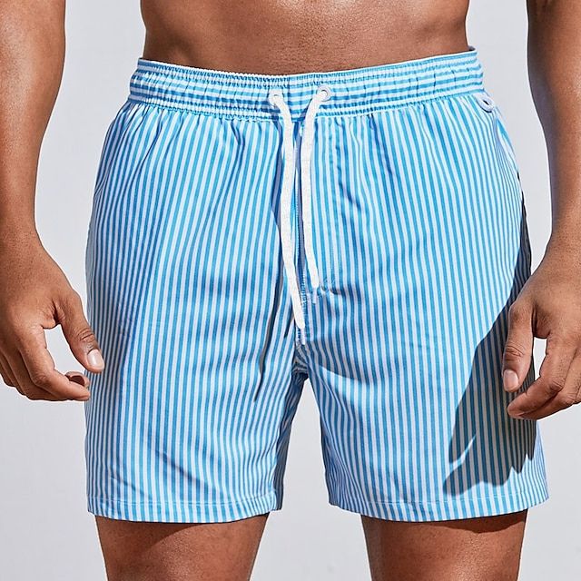 Marino | Classic Striped Cotton Swim Shorts