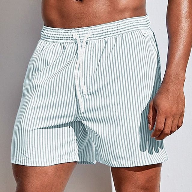 Marino | Classic Striped Cotton Swim Shorts