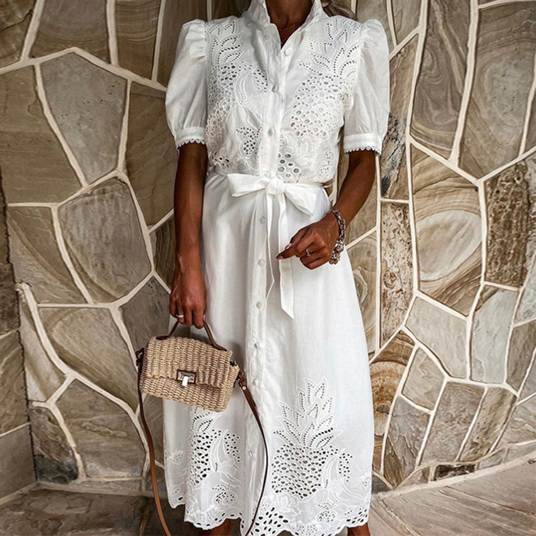 Elyna | Elegant Maxi Dress in 100% Cotton