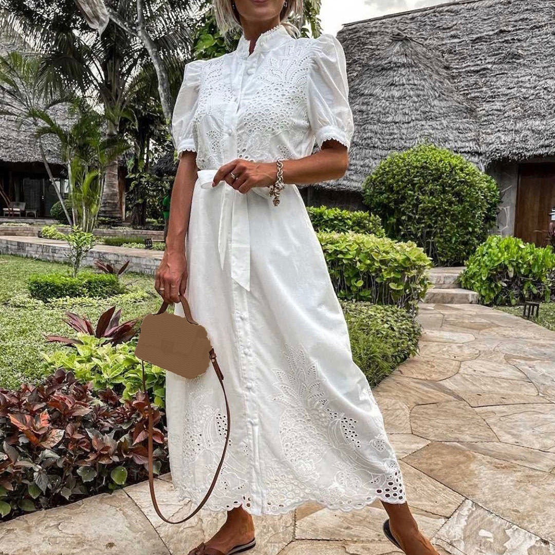 Elyna | Elegant Maxi Dress in 100% Cotton