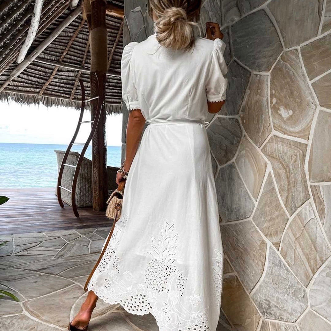 Elyna | Elegant Maxi Dress in 100% Cotton
