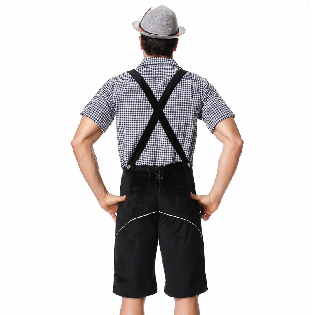 Herrens Oktoberfest Lädershorts – Bayersk Festivaloutfit