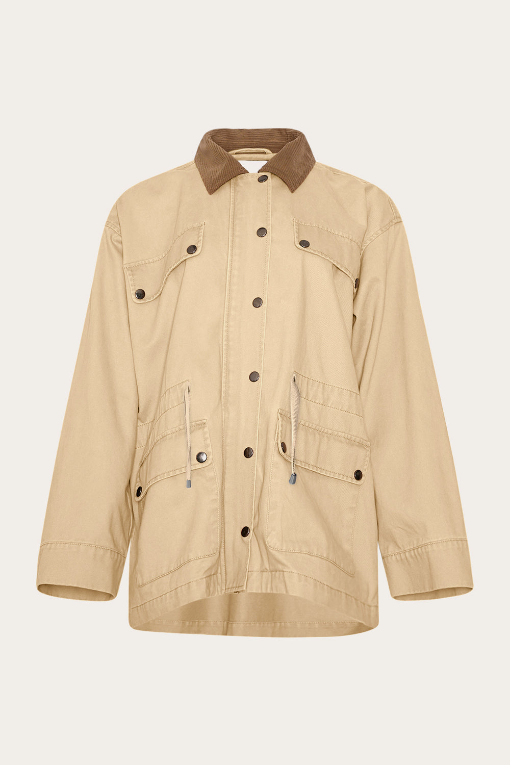 Freja Jacka Washed Sand – Minimalistisk och Tidlös Damjacka