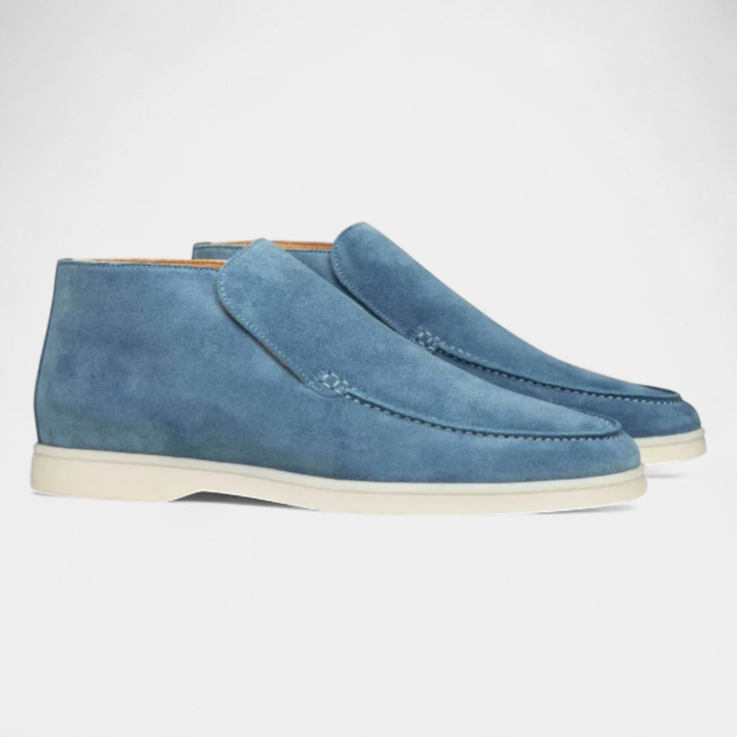 Norrskenberg™ | Herr Mocka Loafers med Högt Skaft | Klassisk Design &amp; Vardagskomfort