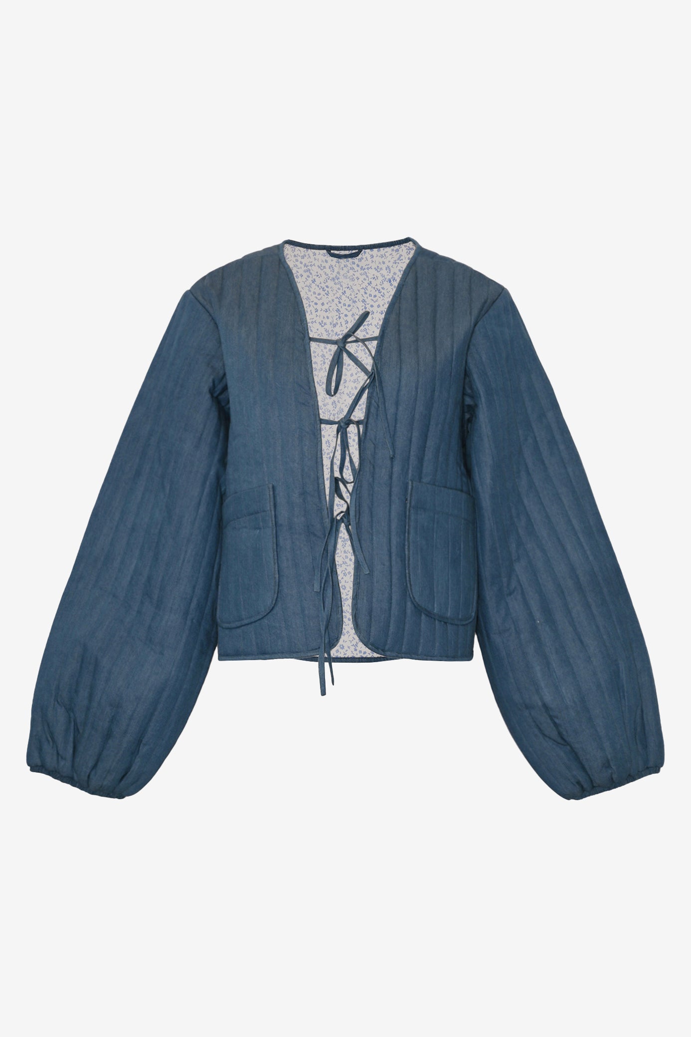 Emmeli Denim Print Jacka – Trendigt och Avslappnat Ytterplagg för Damer