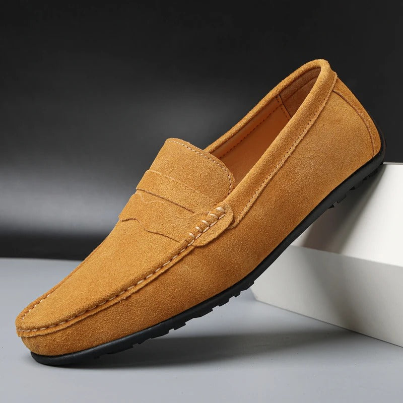 MONTRELL™ | Klassiska Loafers i Äkta Mocka