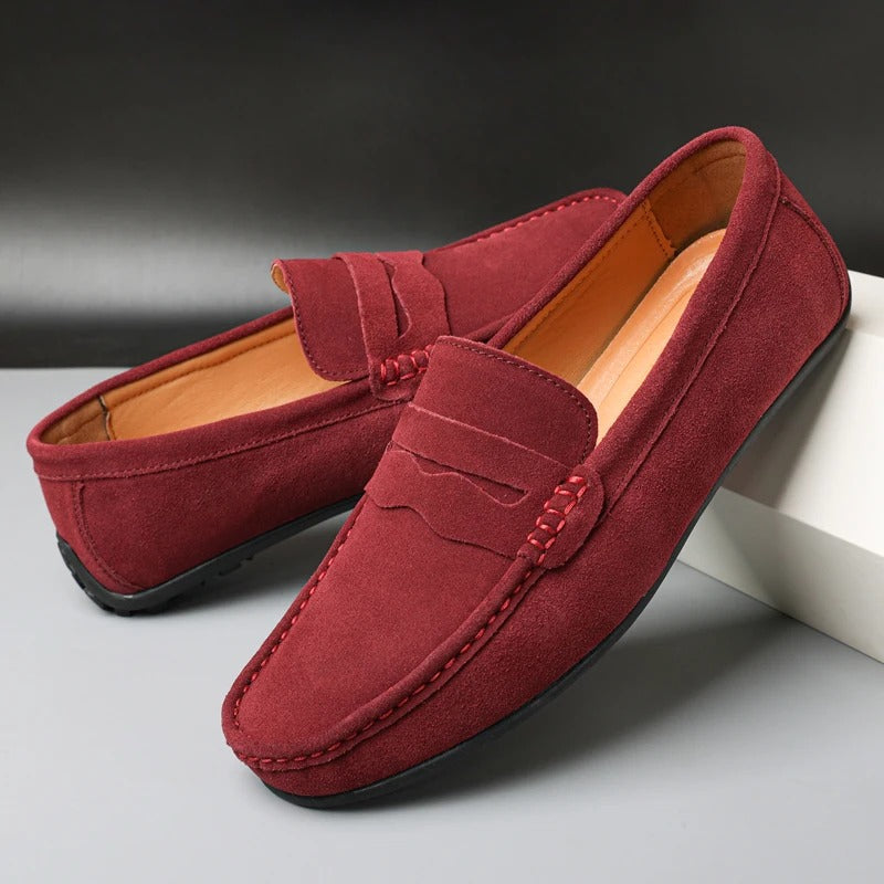 MONTRELL™ | Klassiska Loafers i Äkta Mocka
