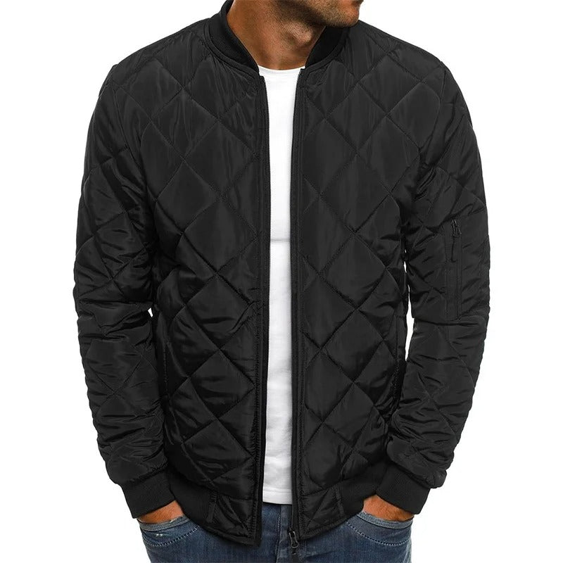 Noxford™ | Quiltad Herr Bomberjacka | Lättvadderad &amp; Vindtät Tunn Jacka För Vardag och Outdoor