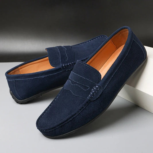 MONTRELL™ | Klassiska Loafers i Äkta Mocka