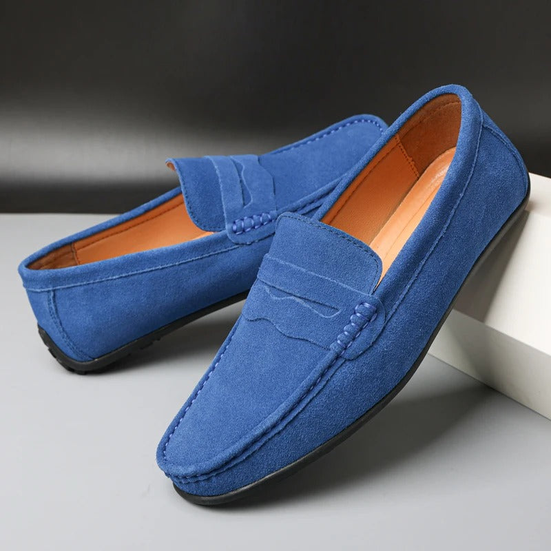 MONTRELL™ | Klassiska Loafers i Äkta Mocka