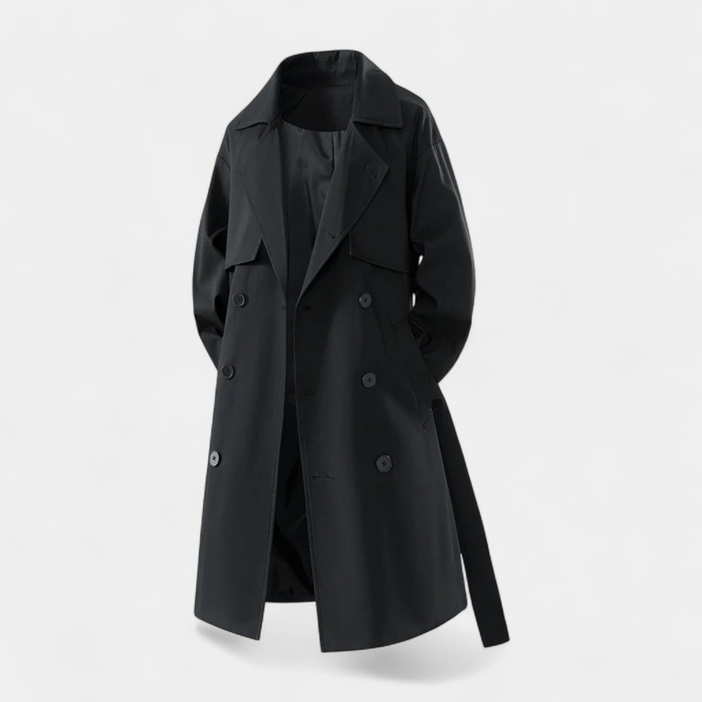 Håkan | Men's Waterproof Trench Coat with Double Breasting – Classic Style