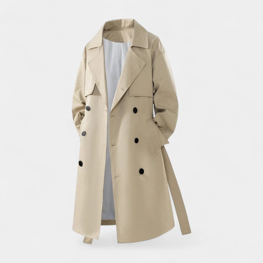 Håkan | Men's Waterproof Trench Coat with Double Breasting – Classic Style