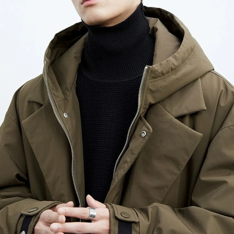 Martines | Hoodie Long waterproof puffer-trench coat