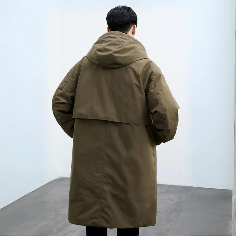 Martines | Hoodie Long waterproof puffer-trench coat