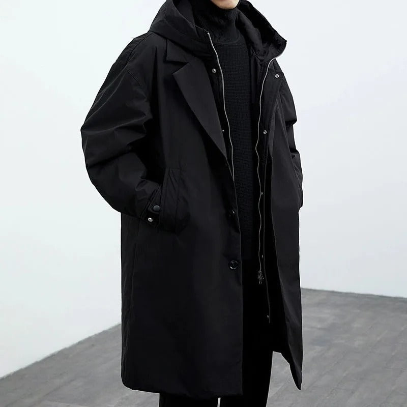 Martines | Hoodie Long waterproof puffer-trench coat