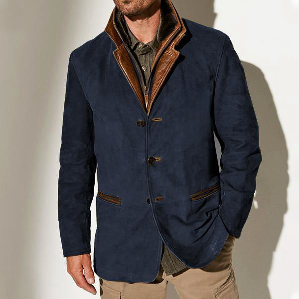 Jhonny | Vintage leather-like coat with structured fit