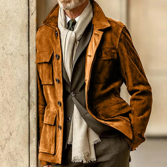 Simon – Casual Field Jacket with Front Button Closure