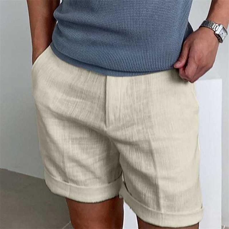 Leon | Classic linen shorts for men