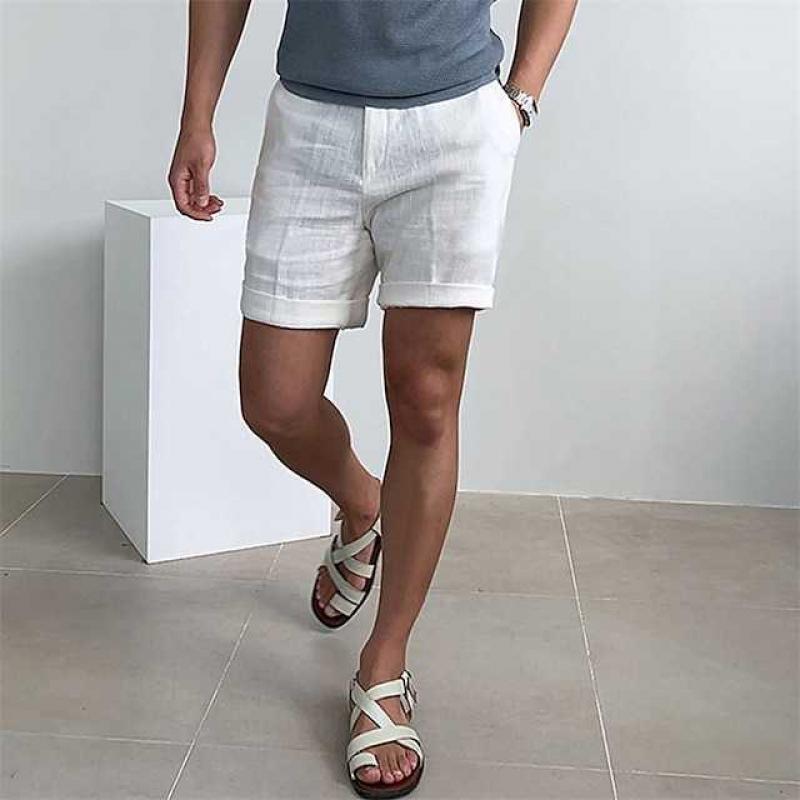 Leon | Classic linen shorts for men