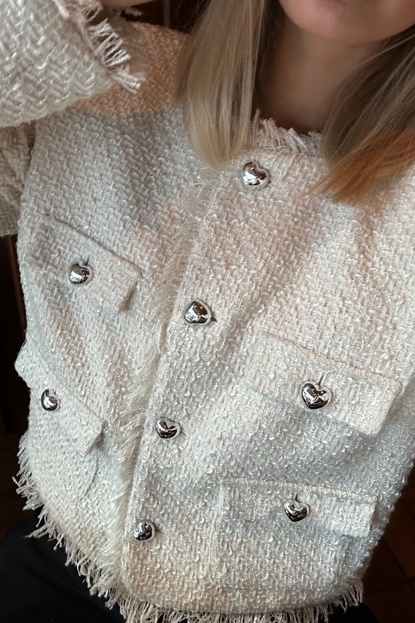 Karolina Blazer Ivory – Elegant Skräddarsydd Damblazer