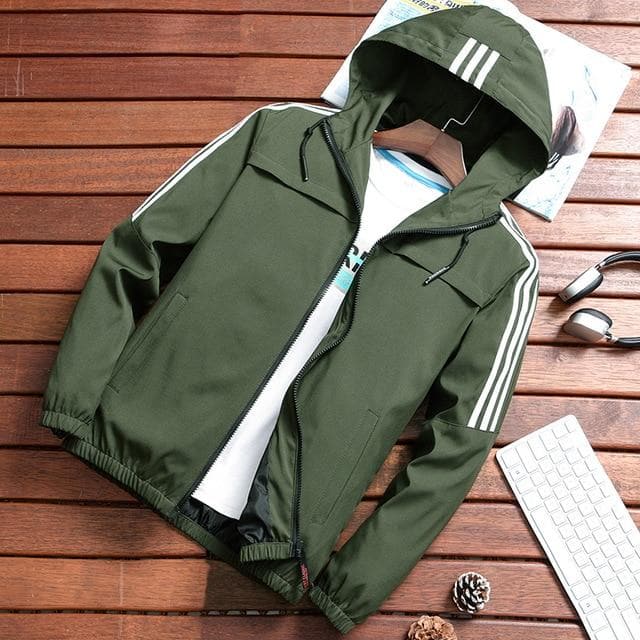 Melker – Relaxed Men's Sports Jacket with Hood and Full Zipper