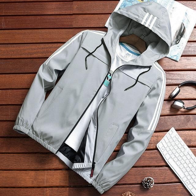 Melker – Relaxed Men's Sports Jacket with Hood and Full Zipper