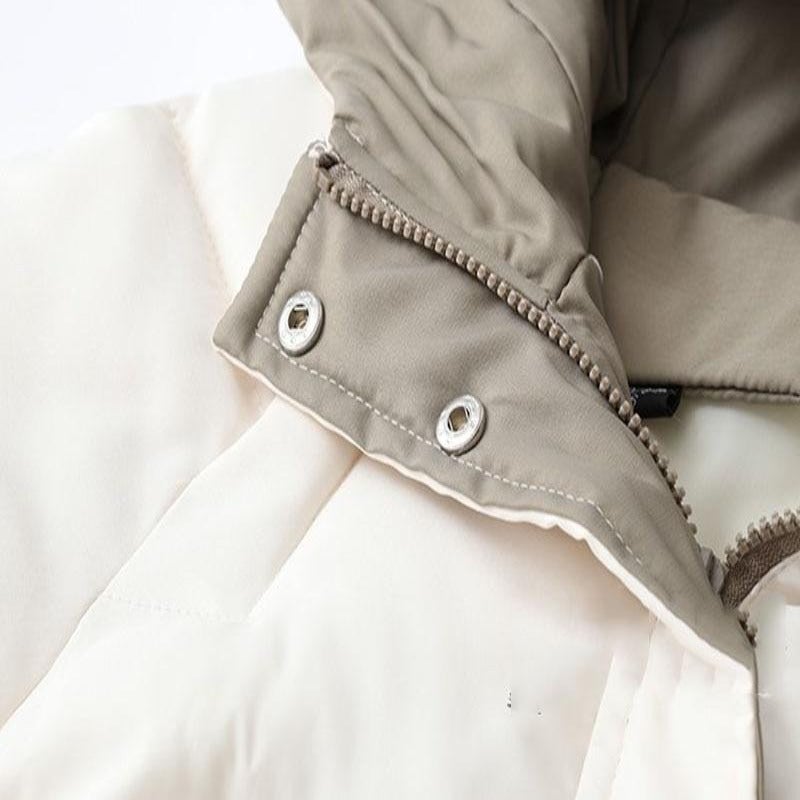 Evelina – Stylish Women's Winter Jacket with Hood in Quilted Cotton and Polyester