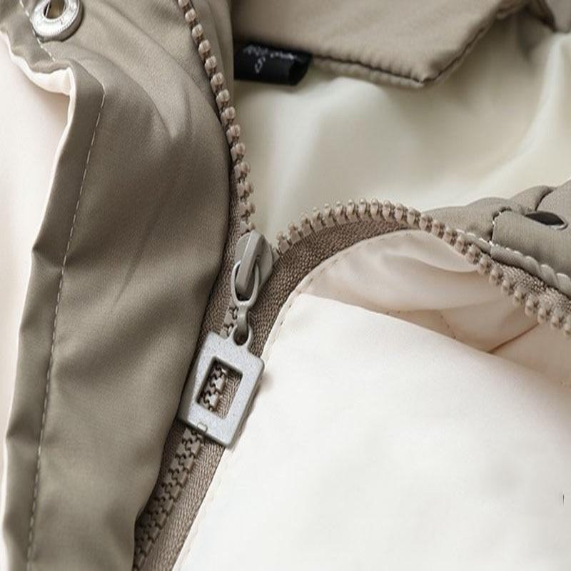 Evelina – Stylish Women's Winter Jacket with Hood in Quilted Cotton and Polyester