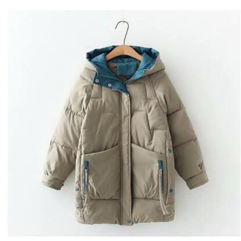 Evelina – Stylish Women's Winter Jacket with Hood in Quilted Cotton and Polyester
