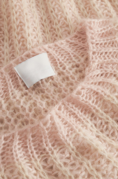 Tilda Stickad Tröja Blush/Cream – Mysig Damtröja för Lager-på-Lager