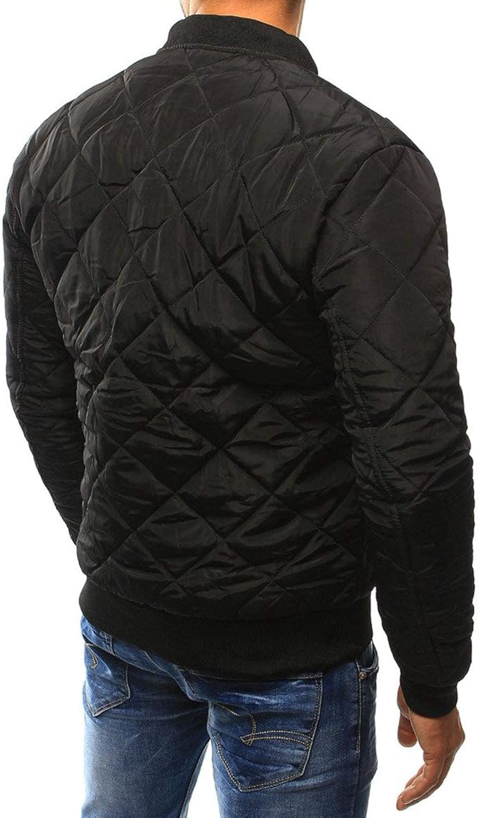 Noxford™ | Quiltad Herr Bomberjacka | Lättvadderad &amp; Vindtät Tunn Jacka För Vardag och Outdoor