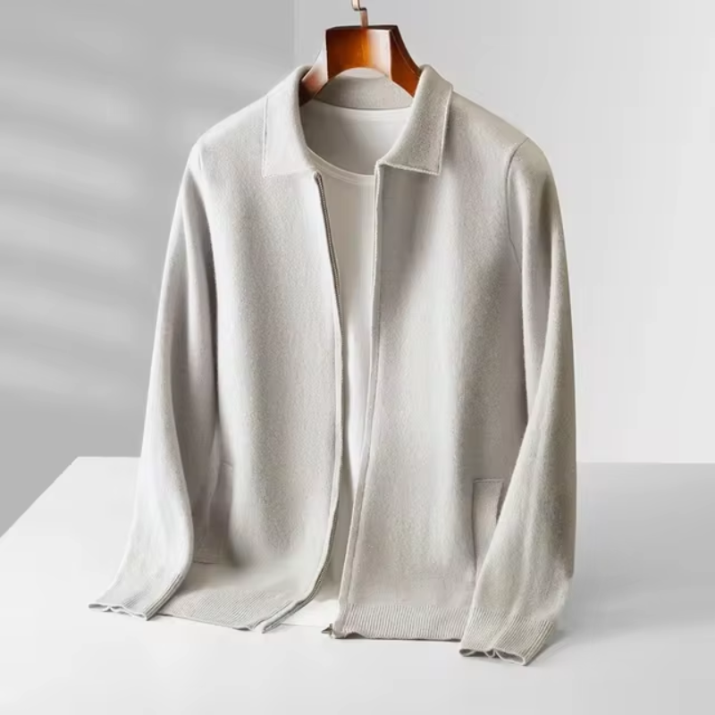 Men's Jacket for Layering – Full Zipper in Smart Casual Style
