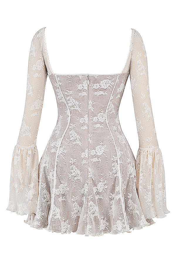 Vivienne | Vintage korsetkjole i cremefarvet blonder