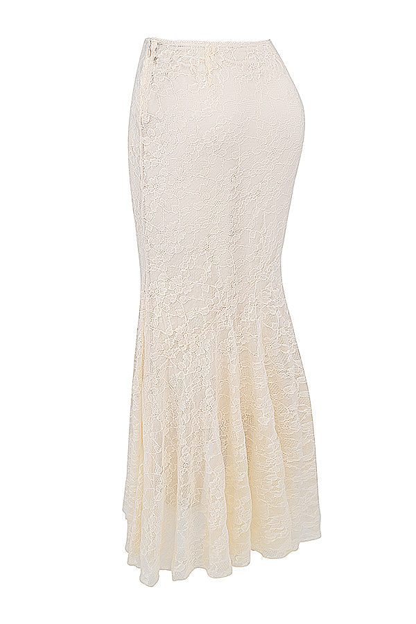 Celestine | Vintage Lace Corset with Matching Maxi Skirt