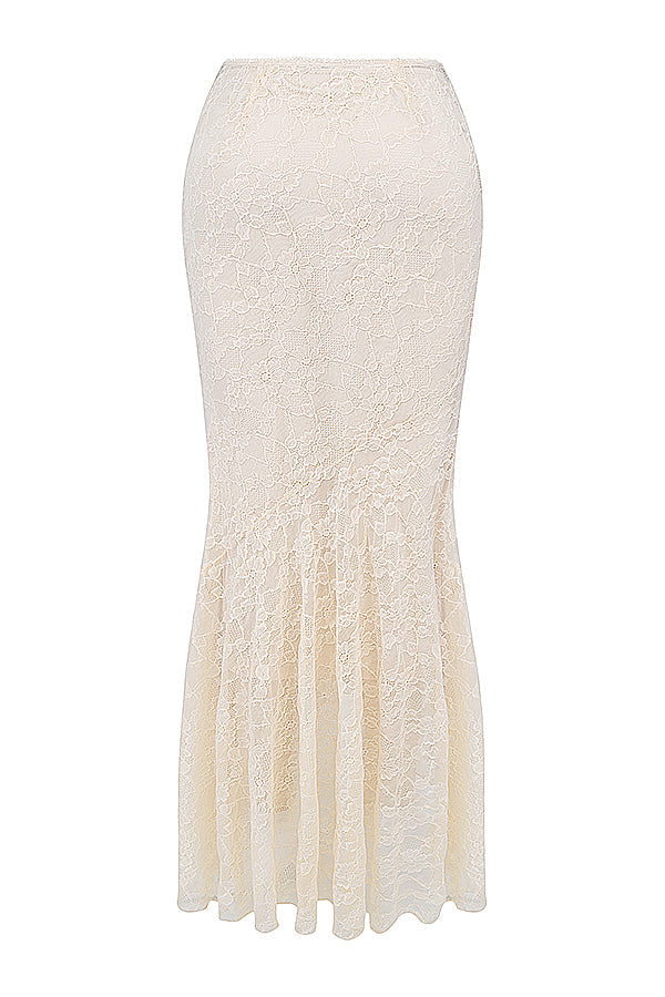 Celestine | Vintage Lace Corset with Matching Maxi Skirt