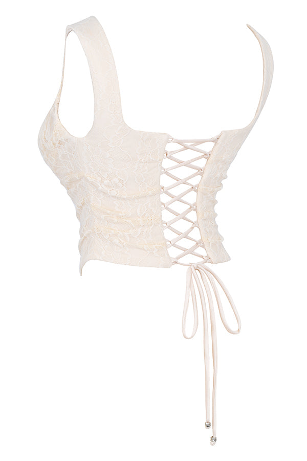 Celestine | Vintage Lace Corset with Matching Maxi Skirt
