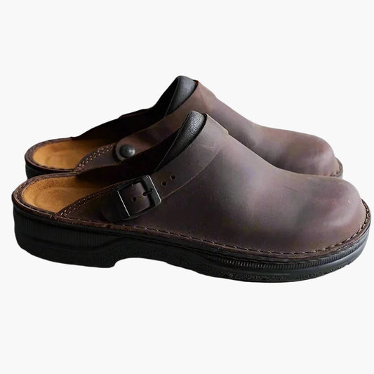 Torben™ | Ortopediska Slip-in Herrtofflor med Justerbar Rem för Inomhus & Utomhus
