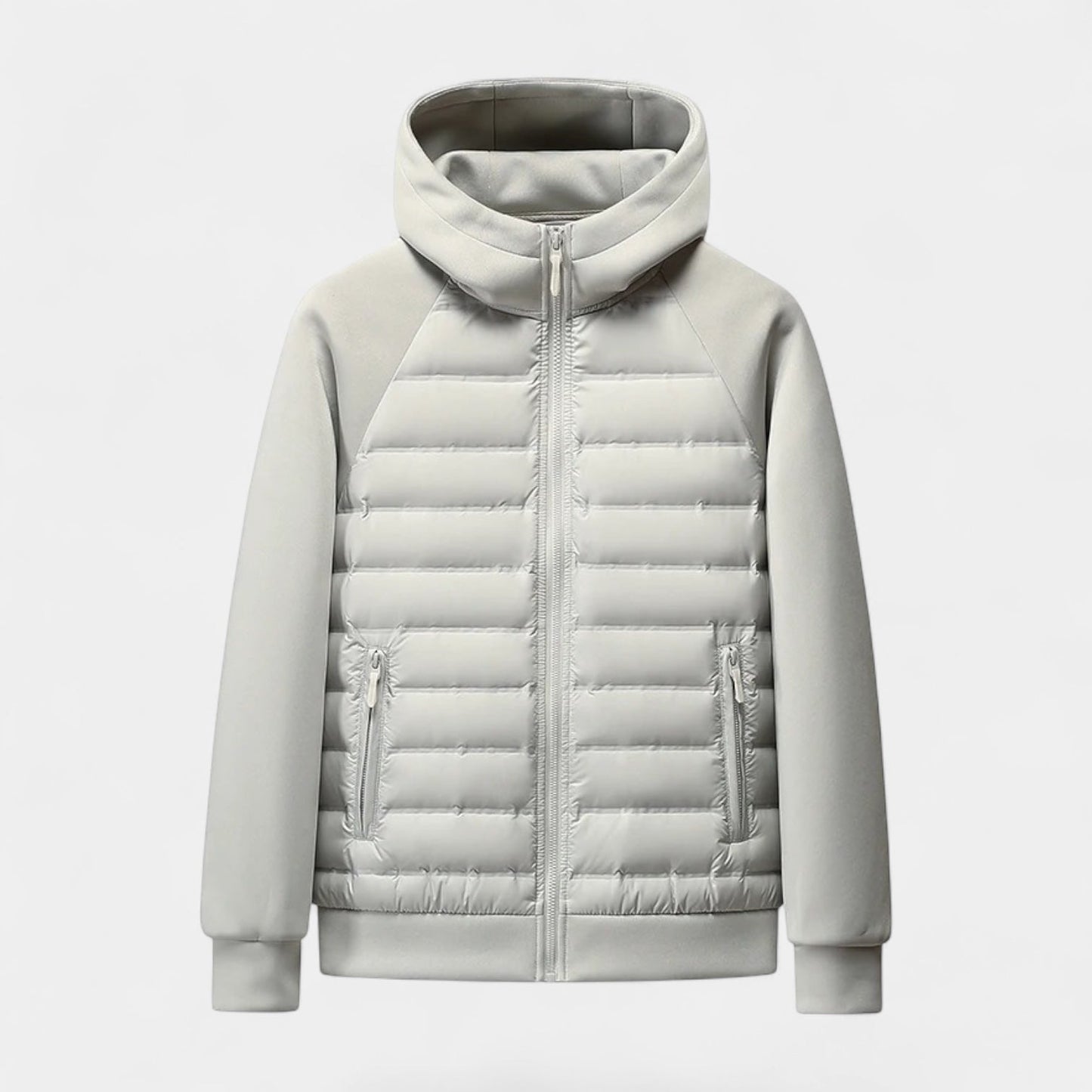 Fredrik | Men's Lightweight Down Jacket – Softshell Puffer with Hood