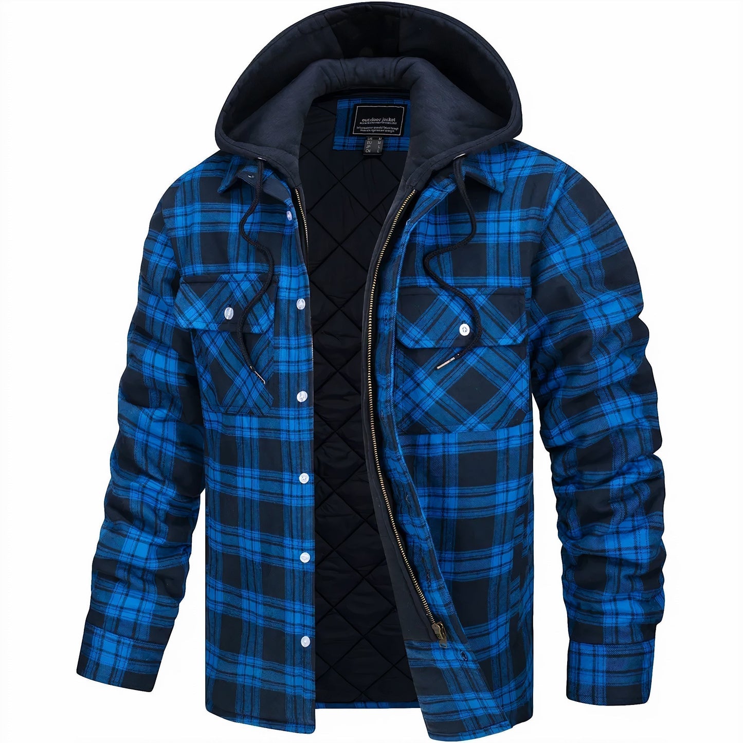 Logan™ | Light Quilted Jacket Men with Hood & Flannel Style | Perfect for Cool Evenings & Outdoor