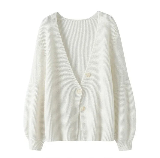 Agnira – Knitted Cardigan for Women with Long Sleeves and Soft Ribbed Texture