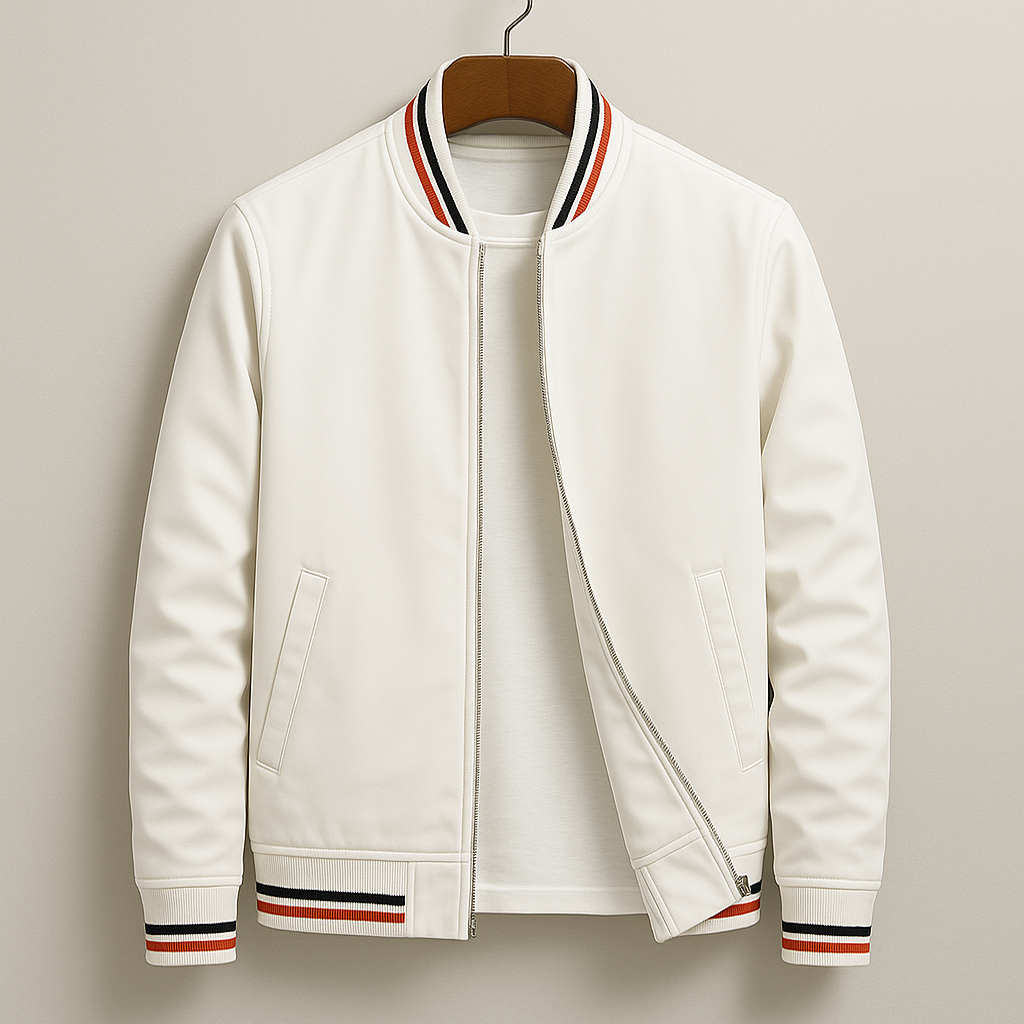 Erik | Light bomber jacket with ribbed edge