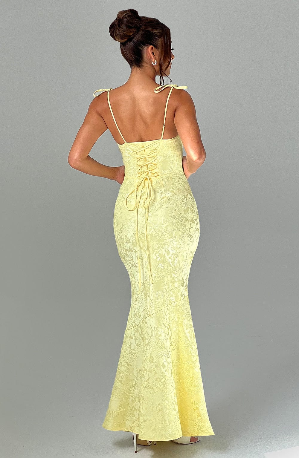 Whitney Maxi Dress – Romantic Silhouette in Lemon Blossom