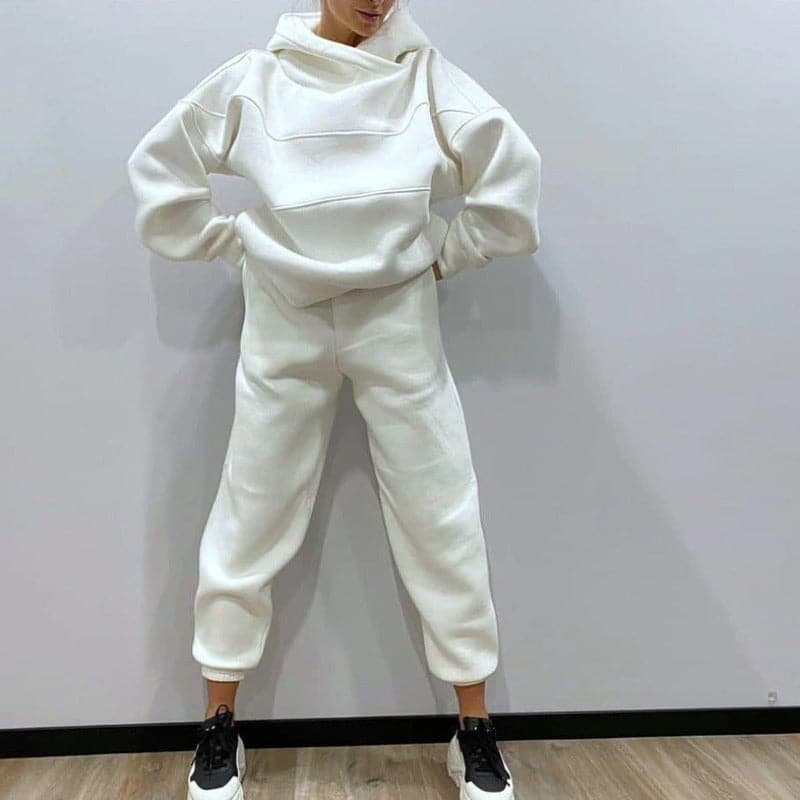 Marlinde – Oversize Bomulls Hoodie Loungeset för Damer