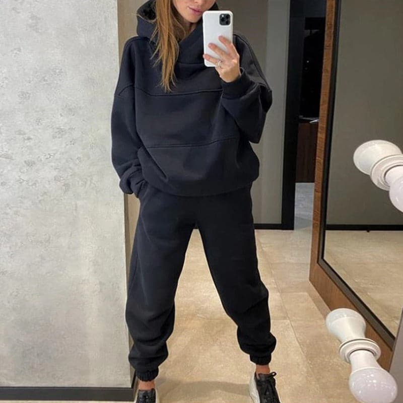 Marlinde – Oversize Bomulls Hoodie Loungeset för Damer