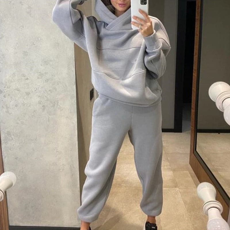 Marlinde – Oversize Bomulls Hoodie Loungeset för Damer