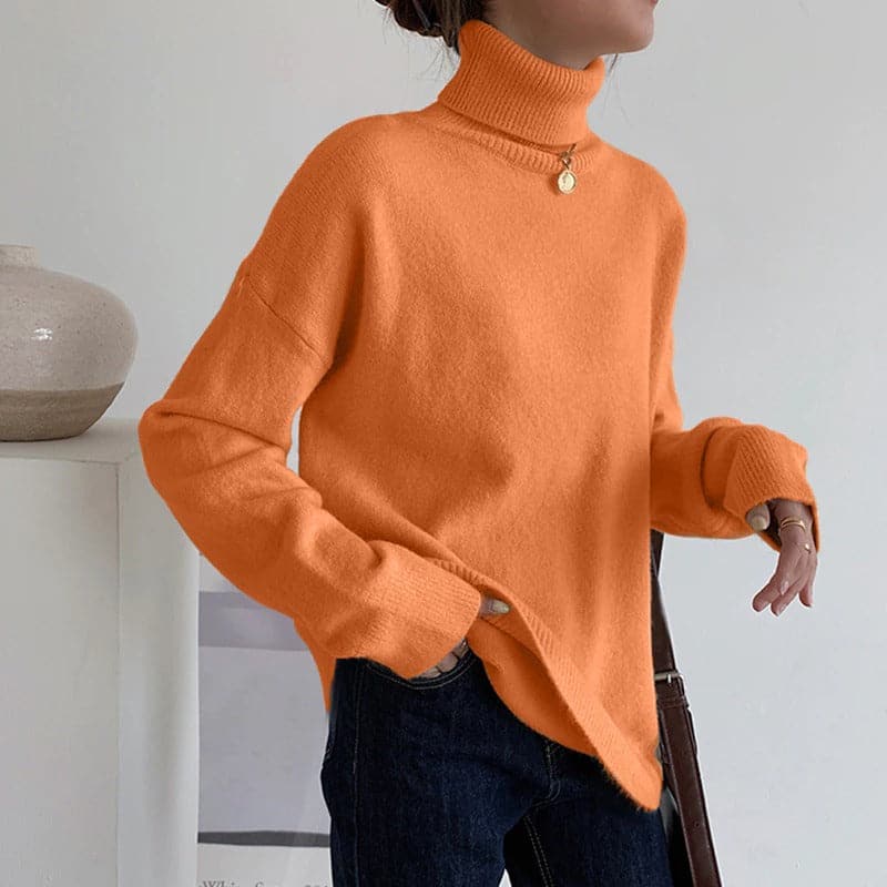 Ingrida knitted turtleneck – loose fit for women who like relaxed chic